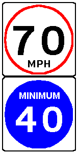 Proposed Minimum Speed Paired With Maximum Speed (70/40)